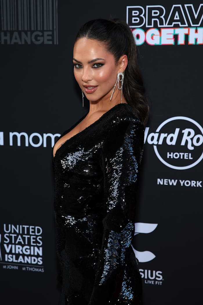 Christen Harper attends the launch of the 2022 Issue and Debut of Pay With Change with Sports Illustrated Swimsuit at Hard Rock Hotel New York on May 19, 2022 in New York City.